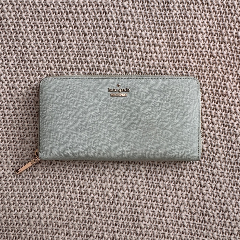 Kate Spade Mint Green Zip Wallet
